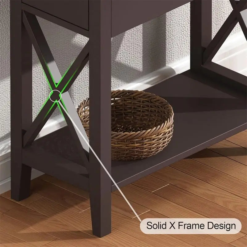 Table d'appoint étroite Material Flip Top - 11P x 23,5L x 24H