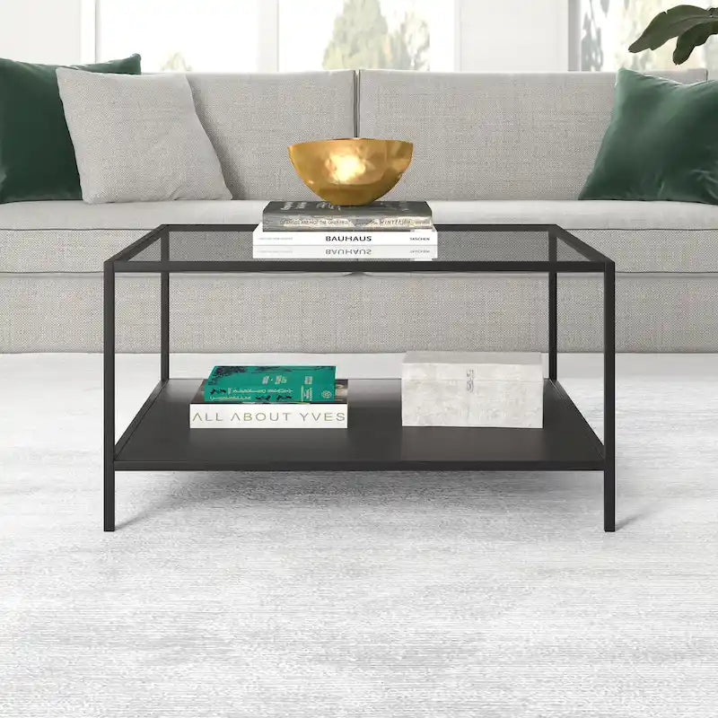 Table basse Sivil 32 carrée avec étagère