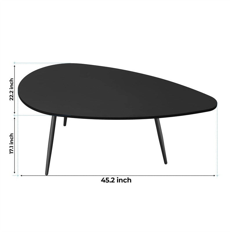 Tables basses ovales uniques et simples pour petits espaces - 22.2P x 42.5L x 17.1H