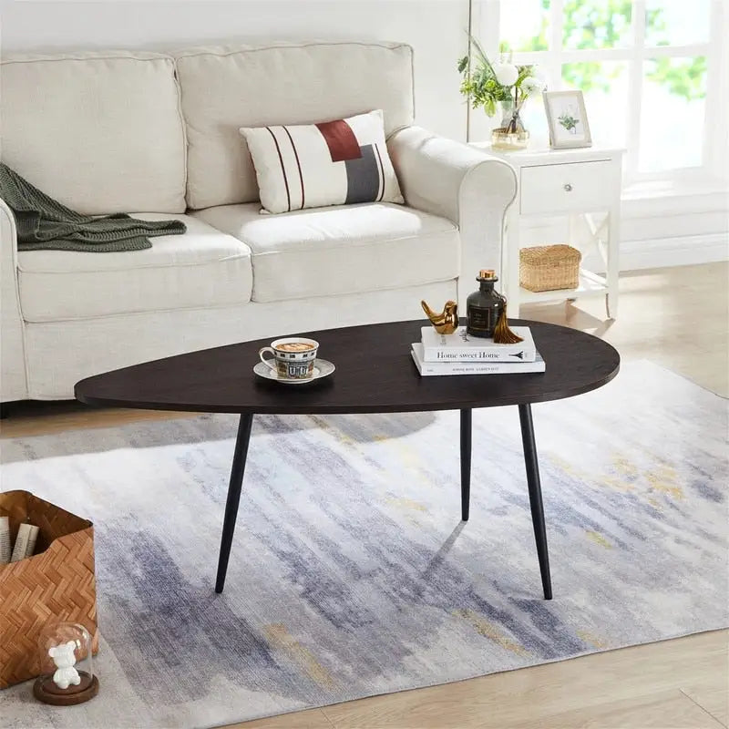 Tables basses ovales uniques et simples pour petits espaces - 22.2P x 42.5L x 17.1H