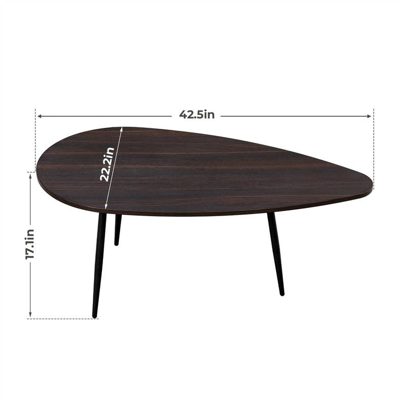 Tables basses ovales uniques et simples pour petits espaces - 22.2P x 42.5L x 17.1H
