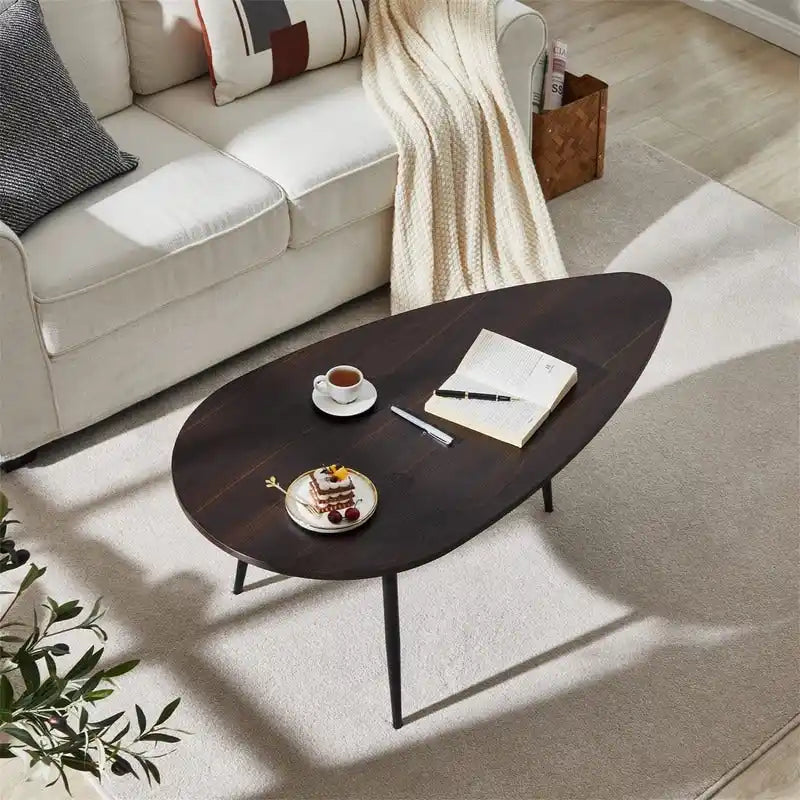 Tables basses ovales uniques et simples pour petits espaces - 22.2P x 42.5L x 17.1H