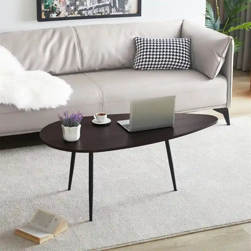 Tables basses ovales uniques et simples pour petits espaces - 22.2P x 42.5L x 17.1H