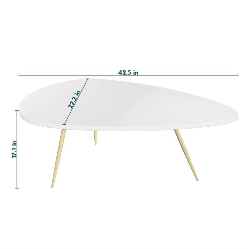 Tables basses ovales uniques et simples pour petits espaces - 22.2P x 42.5L x 17.1H