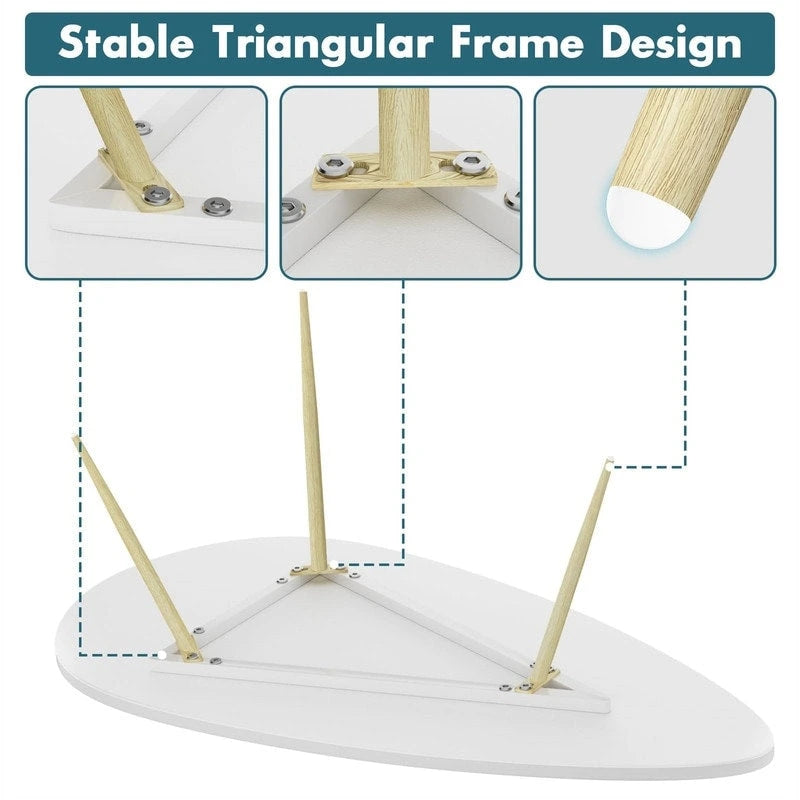 Tables basses ovales uniques et simples pour petits espaces - 22.2P x 42.5L x 17.1H