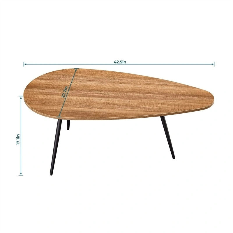 Tables basses ovales uniques et simples pour petits espaces - 22.2P x 42.5L x 17.1H