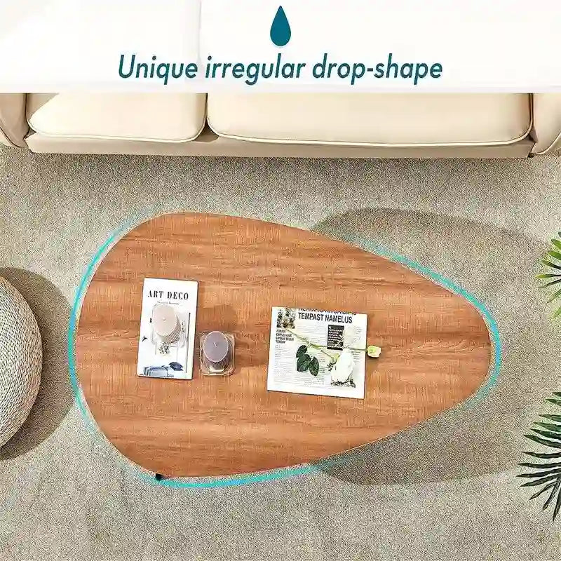 Tables basses ovales uniques et simples pour petits espaces - 22.2P x 42.5L x 17.1H