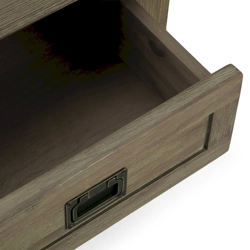 WYNDENHALL Garret Table d'appoint carrée rustique en bois d'acacia massif de 55,8 cm de large – 55,8 cm (L) x 55,8 cm (P) x 55,8 cm (H)