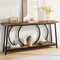 Table console de 70,9 pouces avec rangement, table console de canapé étroite extra longue