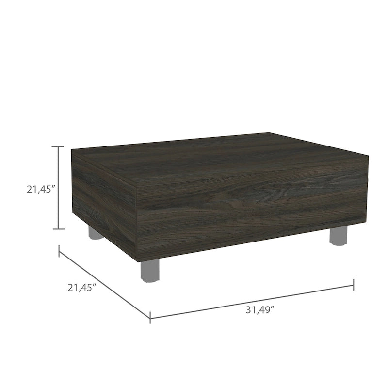 Table basse avec plateau relevable, rangement intégré et 4 pieds TUHOME Gambia