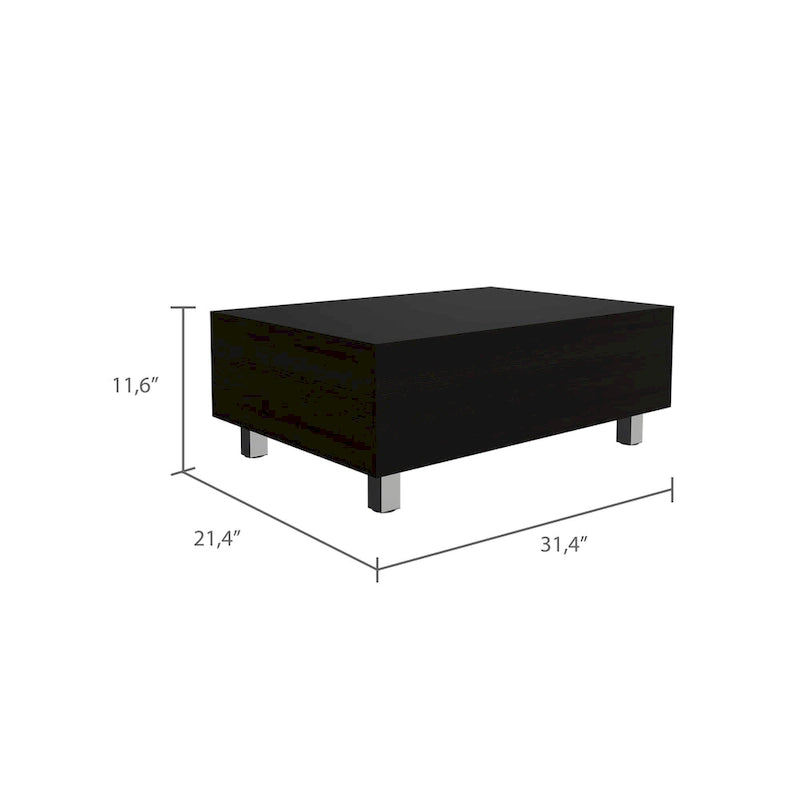 Table basse avec plateau relevable, rangement intégré et 4 pieds TUHOME Gambia