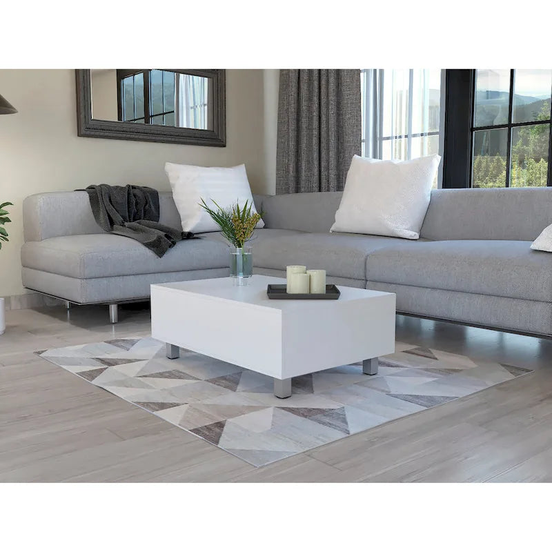 Table basse avec plateau relevable, rangement intégré et 4 pieds TUHOME Gambia
