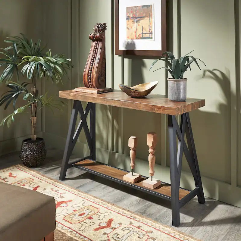 Console d'entrée Bryson Rustic X-Base pour canapé par iNSPIRE Q Classic