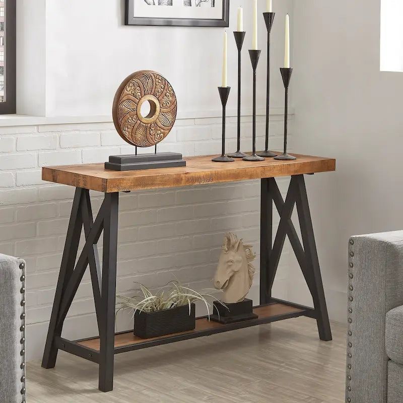 Console d'entrée Bryson Rustic X-Base pour canapé par iNSPIRE Q Classic