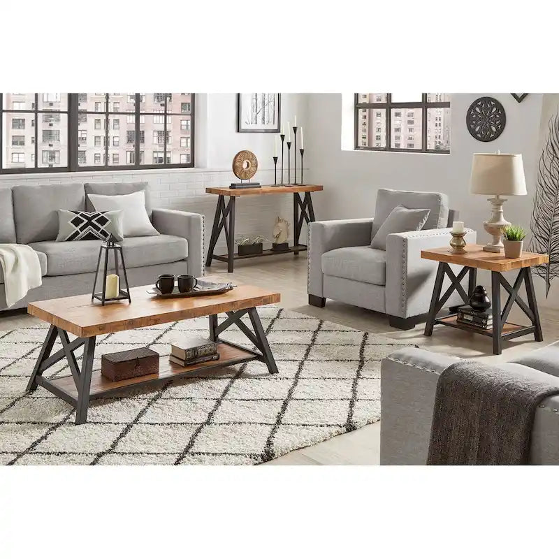Console d'entrée Bryson Rustic X-Base pour canapé par iNSPIRE Q Classic