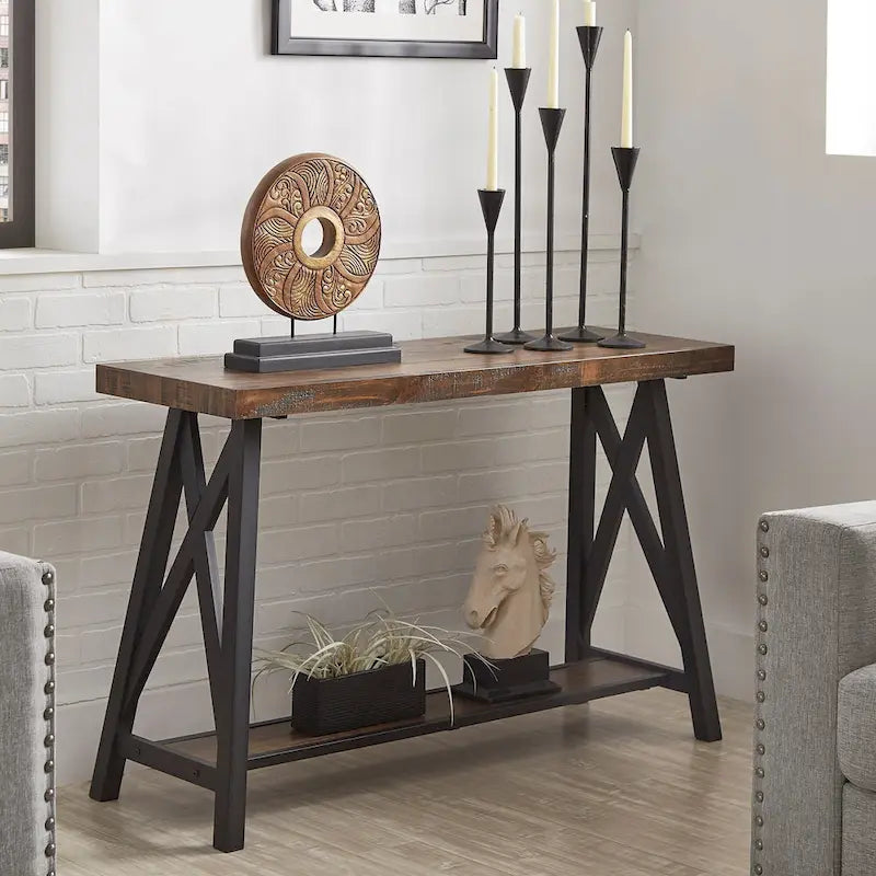 Console d'entrée Bryson Rustic X-Base pour canapé par iNSPIRE Q Classic