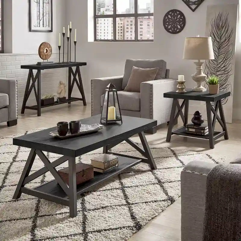 Console d'entrée Bryson Rustic X-Base pour canapé par iNSPIRE Q Classic