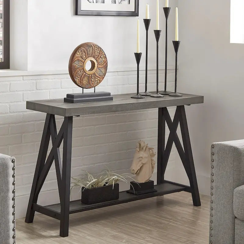 Console d'entrée Bryson Rustic X-Base pour canapé par iNSPIRE Q Classic