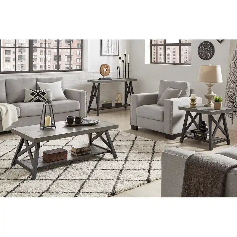 Console d'entrée Bryson Rustic X-Base pour canapé par iNSPIRE Q Classic
