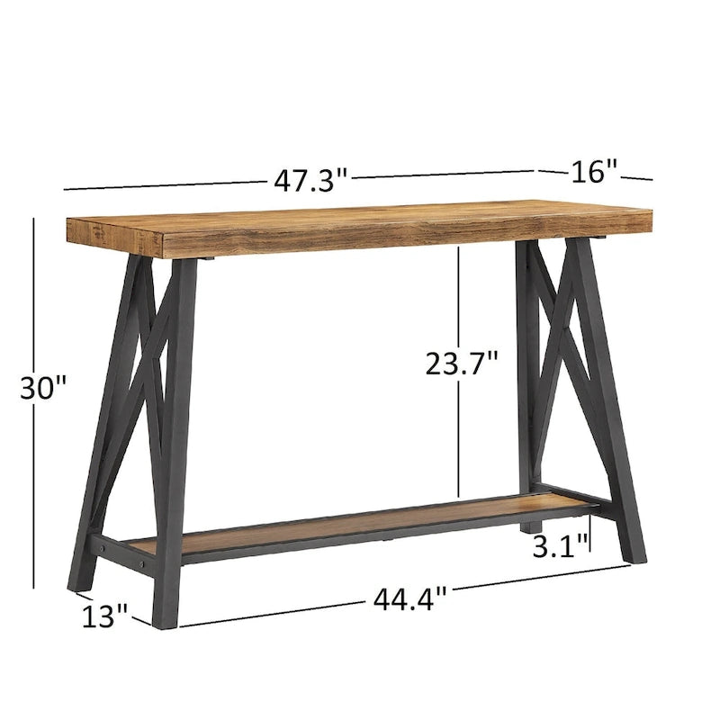 Console d'entrée Bryson Rustic X-Base pour canapé par iNSPIRE Q Classic