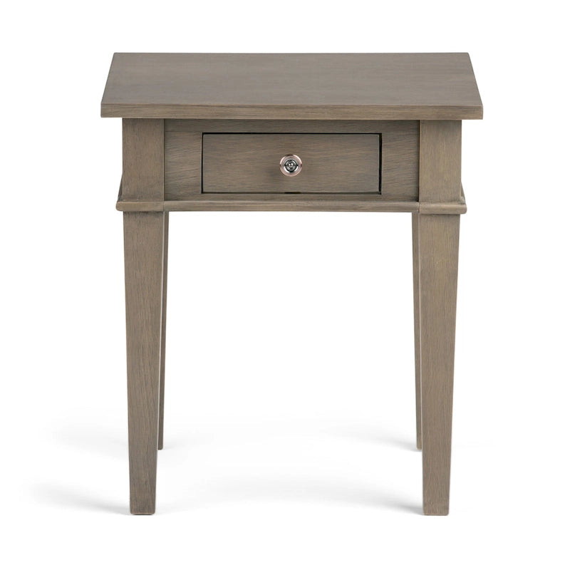 Table d'appoint carrée de transition WYNDENHALL Sterling en BOIS MASSIF de 45,7 cm de large - 45,7 L x 45,7 P x 50,8 H