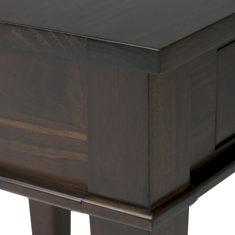 Table d'appoint carrée de transition WYNDENHALL Sterling en BOIS MASSIF de 45,7 cm de large - 45,7 L x 45,7 P x 50,8 H