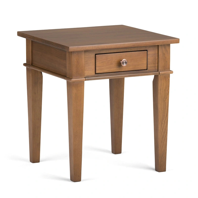 Table d'appoint carrée de transition WYNDENHALL Sterling en BOIS MASSIF de 45,7 cm de large - 45,7 L x 45,7 P x 50,8 H