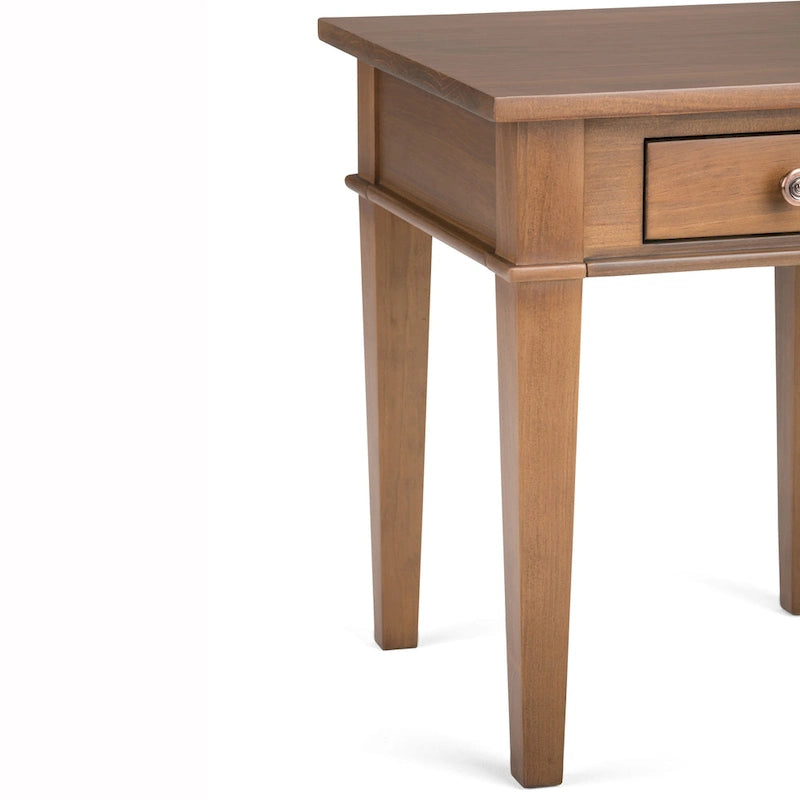 Table d'appoint carrée de transition WYNDENHALL Sterling en BOIS MASSIF de 45,7 cm de large - 45,7 L x 45,7 P x 50,8 H