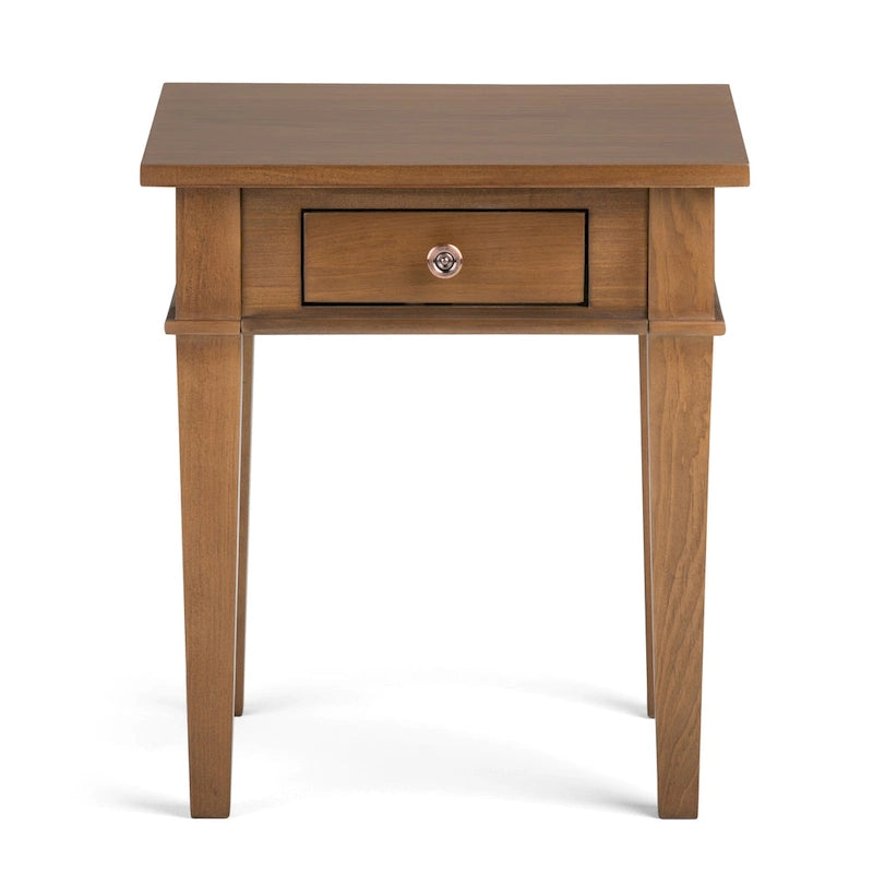 Table d'appoint carrée de transition WYNDENHALL Sterling en BOIS MASSIF de 45,7 cm de large - 45,7 L x 45,7 P x 50,8 H