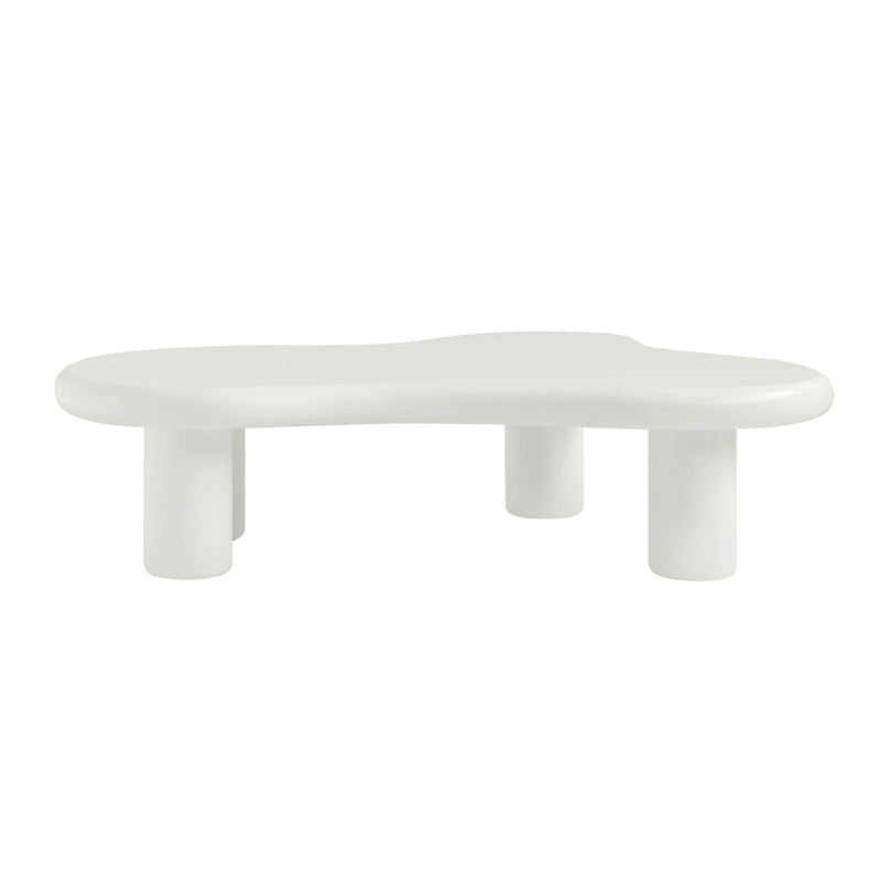 Table basse nuage, décor de table basse moderne irrégulière avec 4 pieds