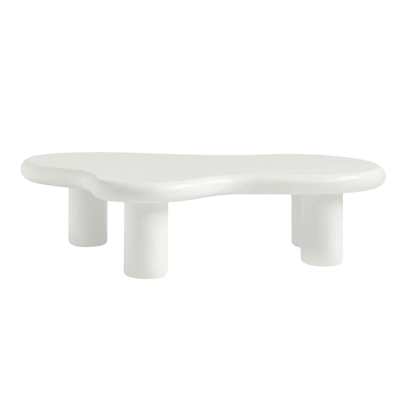 Table basse nuage, décor de table basse moderne irrégulière avec 4 pieds
