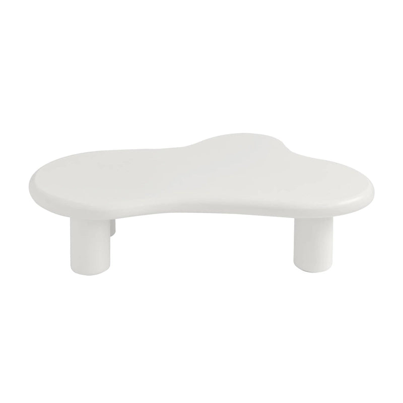 Table basse nuage, décor de table basse moderne irrégulière avec 4 pieds