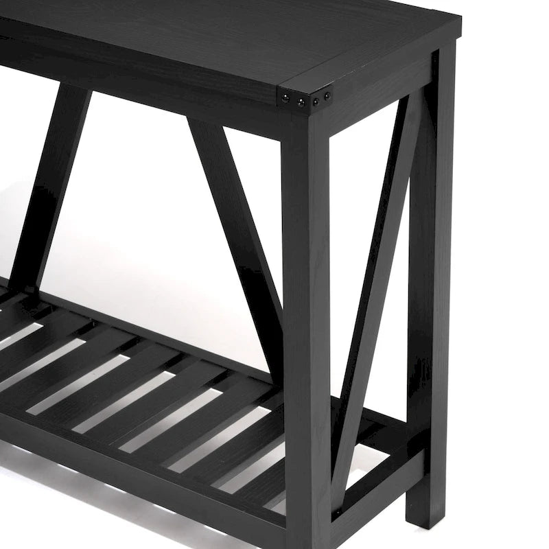 Pellebant Table console d'entrée en A, table de canapé longue avec étagère - 114,99 cm L x 35,51 cm l x 80,98 cm H