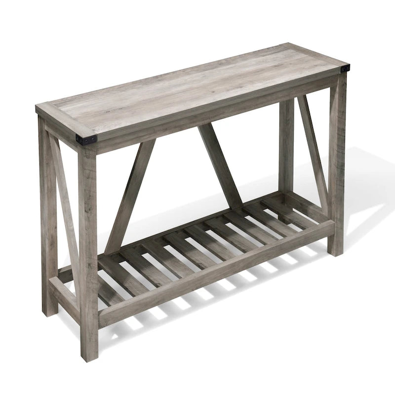 Pellebant Table console d'entrée en A, table de canapé longue avec étagère - 114,99 cm L x 35,51 cm l x 80,98 cm H