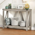 Pellebant Table console d'entrée en A, table de canapé longue avec étagère - 114,99 cm L x 35,51 cm l x 80,98 cm H