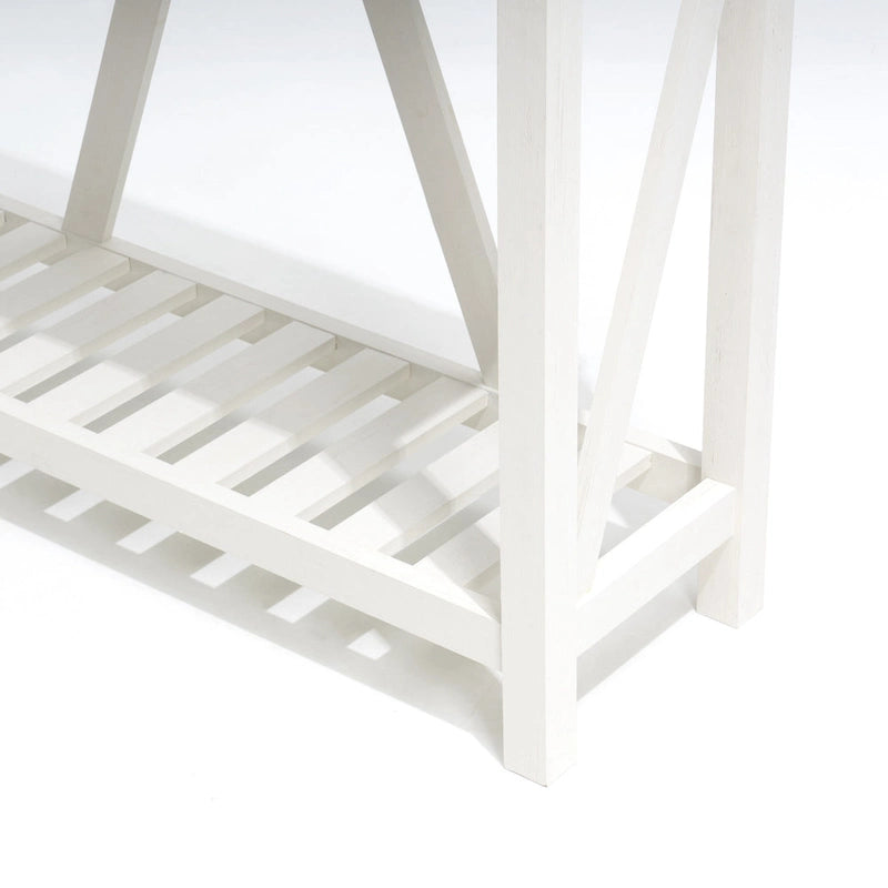 Pellebant Table console d'entrée en A, table de canapé longue avec étagère - 114,99 cm L x 35,51 cm l x 80,98 cm H