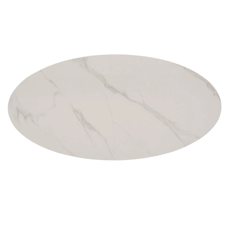 Tables basses Jurmala en pierre frittée brillante avec piètement en métal gris par iNSPIRE Q Modern