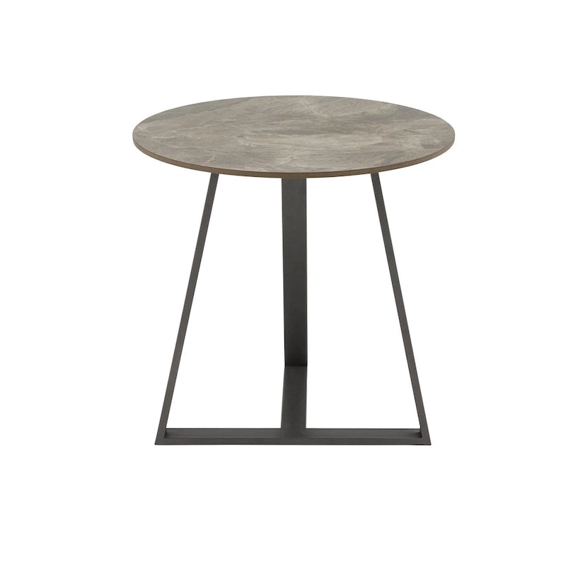 Tables basses Jurmala en pierre frittée brillante avec piètement en métal gris par iNSPIRE Q Modern