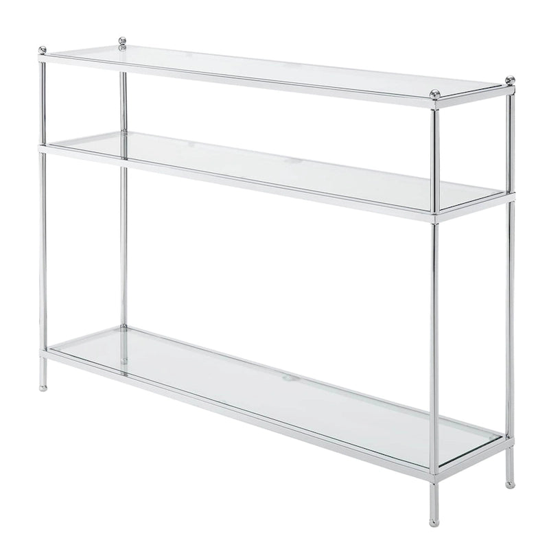 Convenience Concepts Royal Crest Table console à 3 niveaux en verre