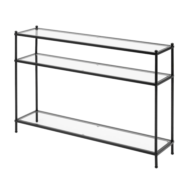 Convenience Concepts Royal Crest Table console à 3 niveaux en verre