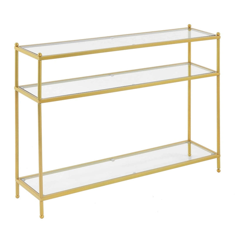 Convenience Concepts Royal Crest Table console à 3 niveaux en verre