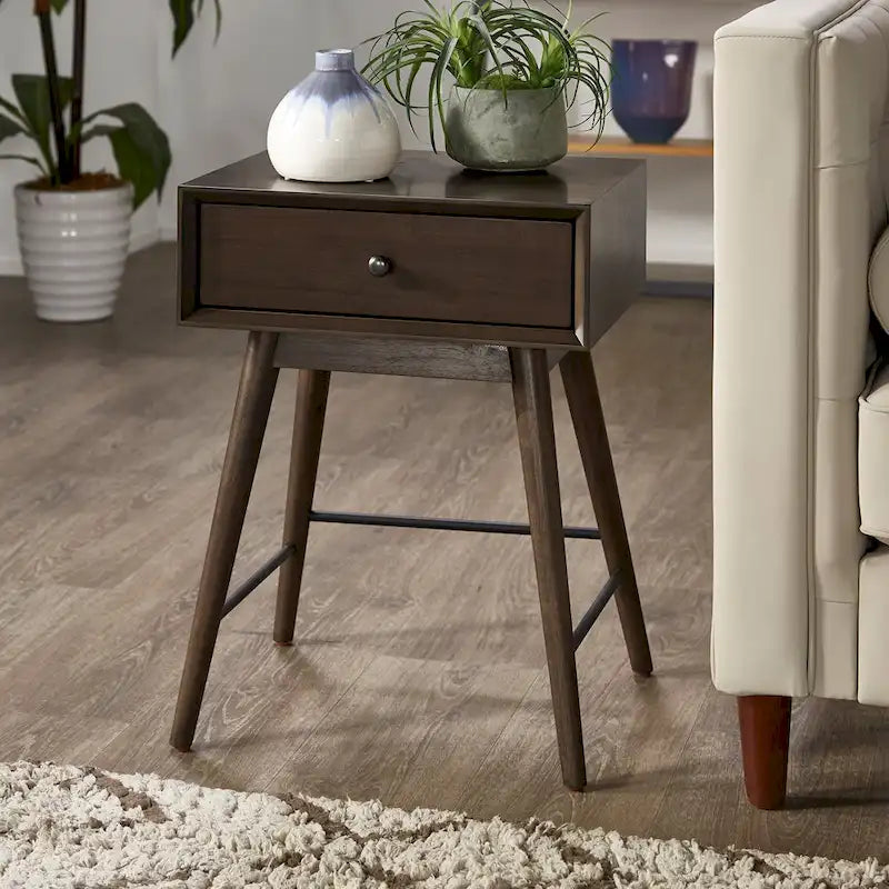 Table de chevet à 1 tiroir Aksel Wood par iNSPIRE Q Modern