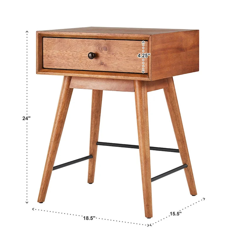 Table de chevet à 1 tiroir Aksel Wood par iNSPIRE Q Modern