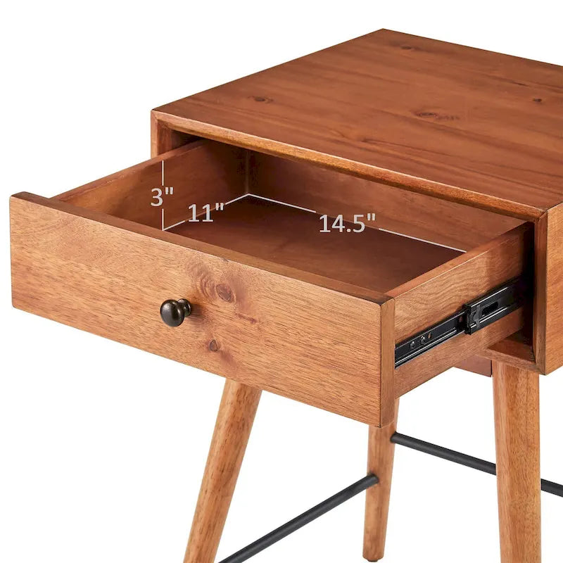 Table de chevet à 1 tiroir Aksel Wood par iNSPIRE Q Modern