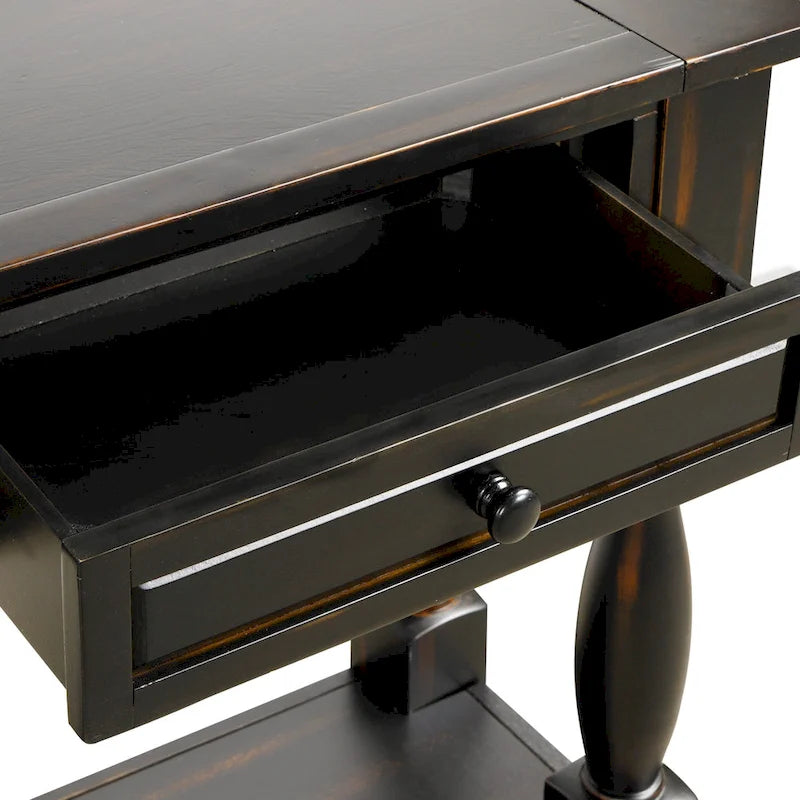 Table console Nestfair de 162 cm de large avec tiroirs et étagère