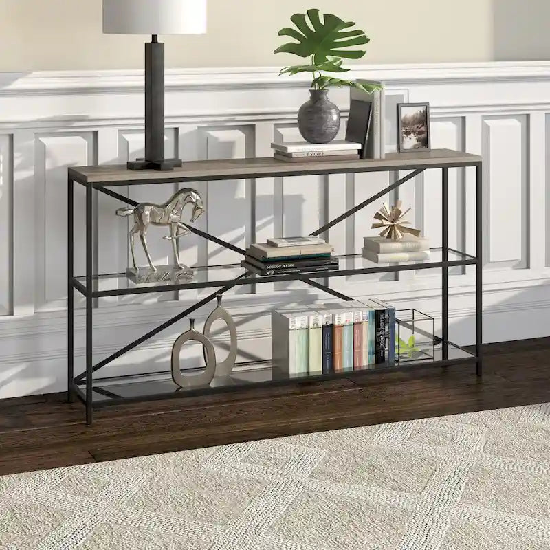 Fionn Table console rectangulaire large de 55 po - 55 po de large