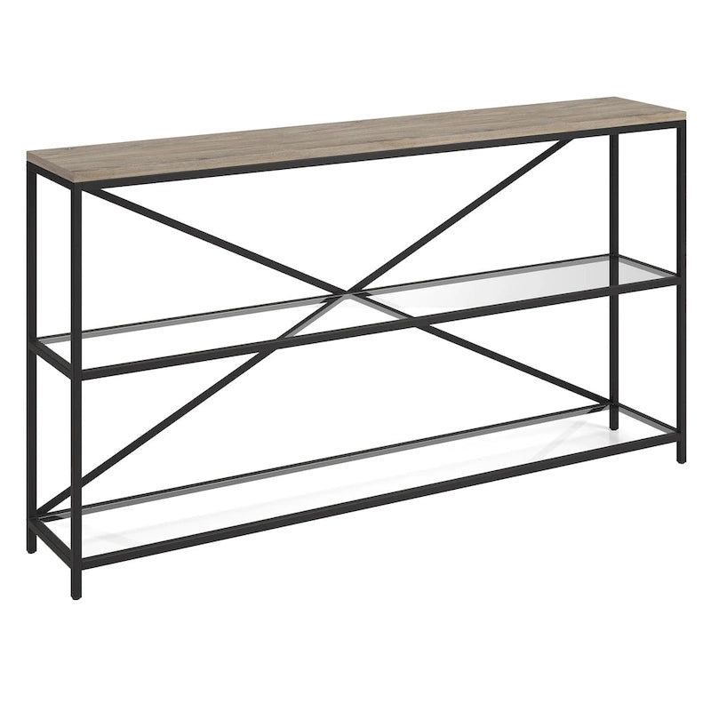 Fionn Table console rectangulaire large de 55 po - 55 po de large