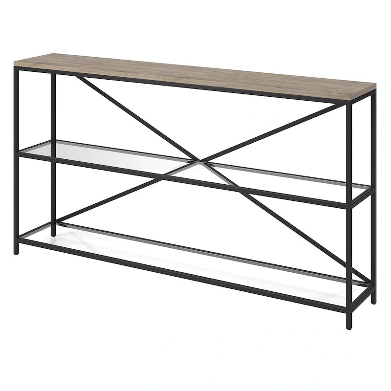 Fionn Table console rectangulaire large de 55 po - 55 po de large