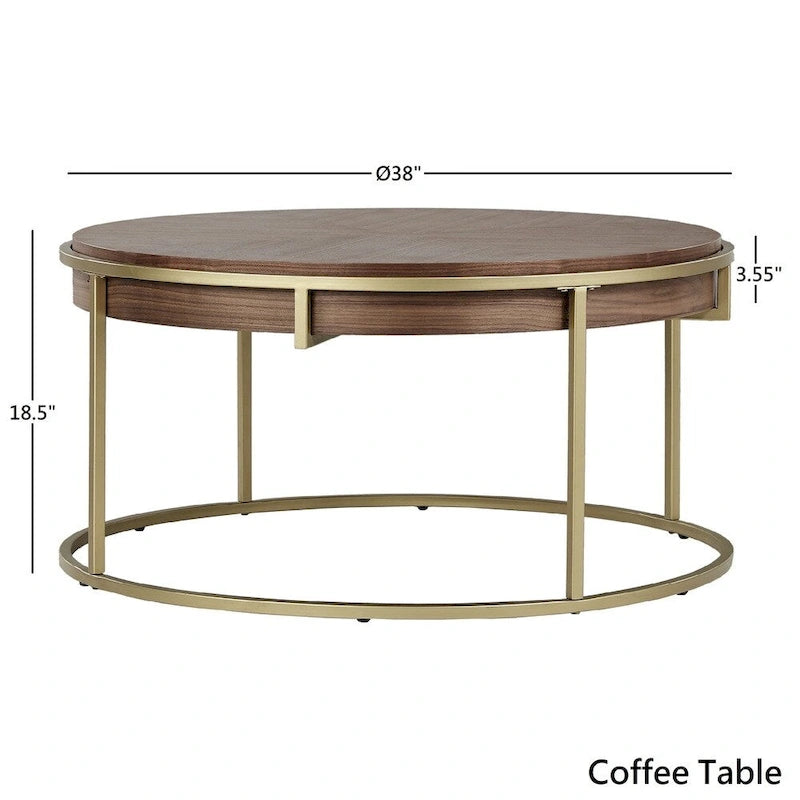 Table ronde Cooke avec piètement en métal de iNSPIRE Q Modern