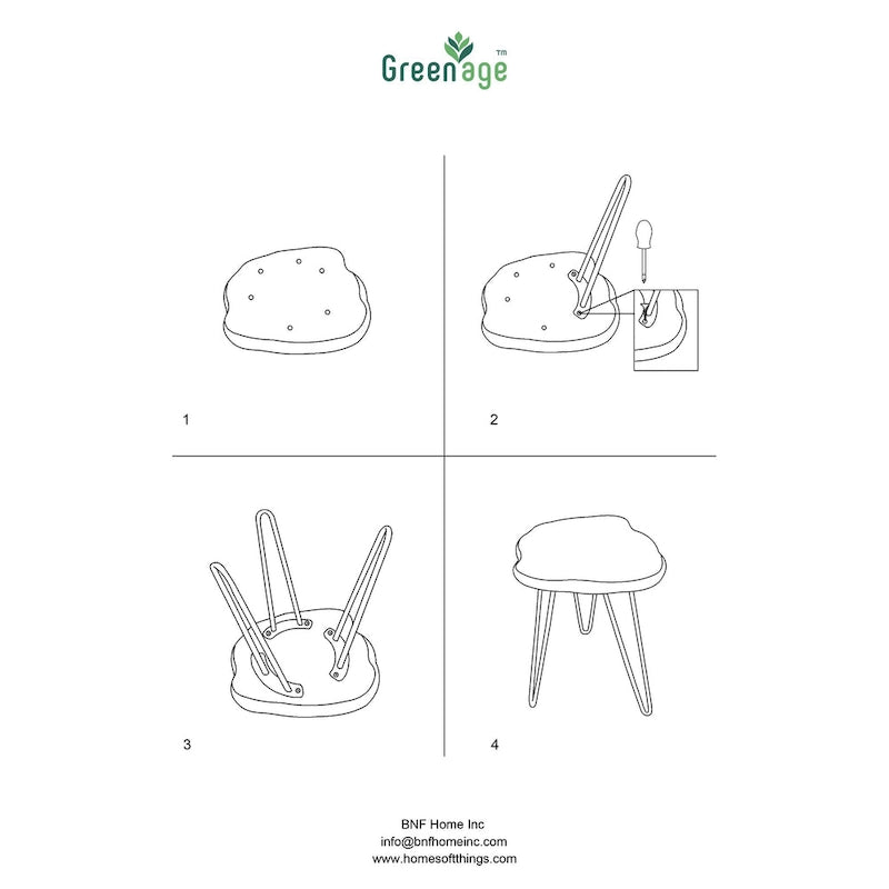 Support Naturel en Racines de Cèdre avec 3 Pieds Épingle - 13,5 x 12 x 19